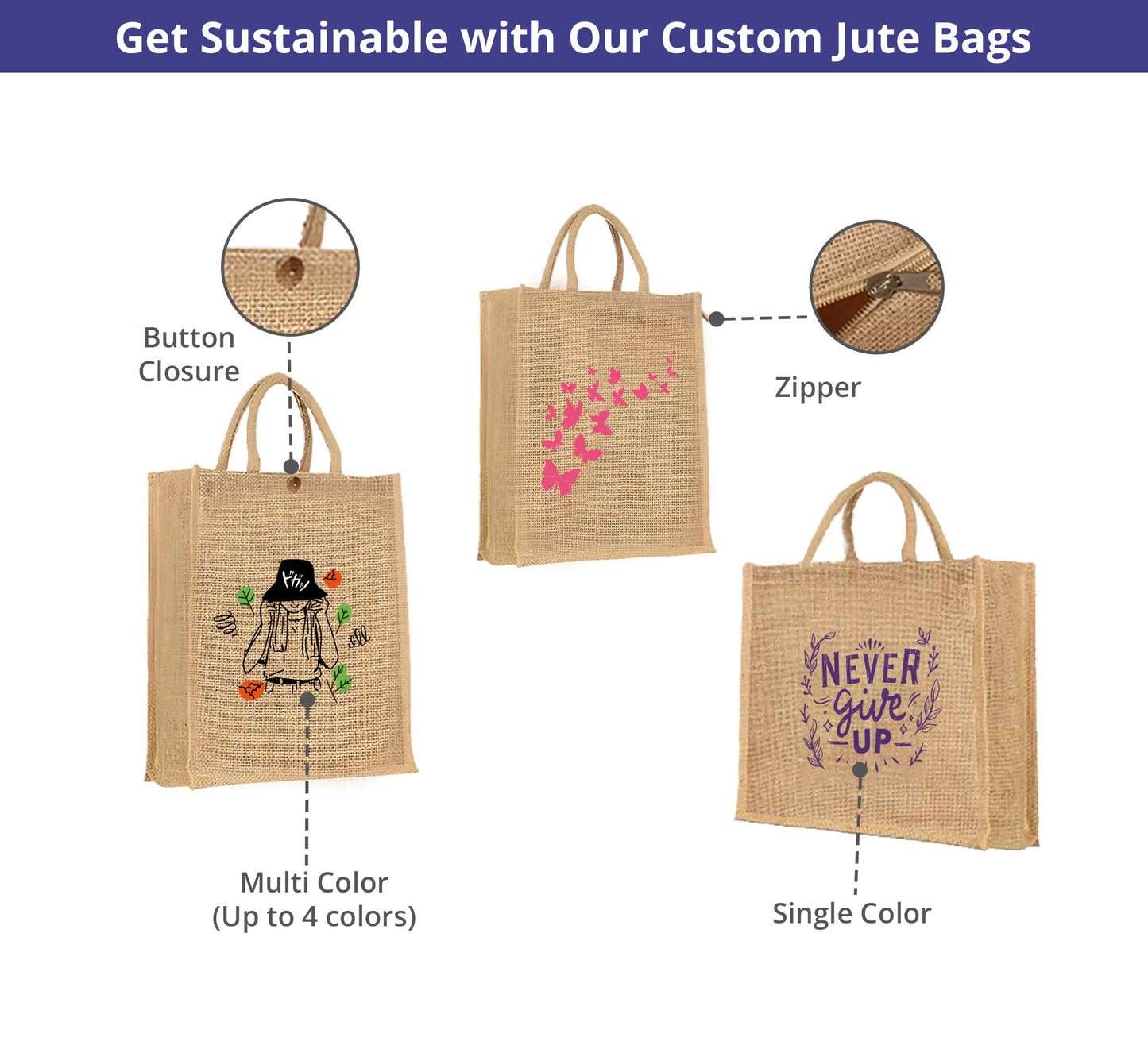 Jute Bags - Printed